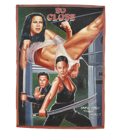 So Close Movie Poster - Hand-Painted Ghanaian Art 57"X39"