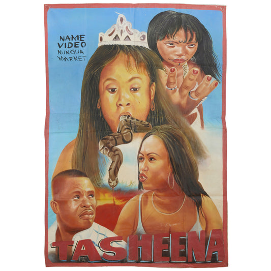 Authentic Tasheena Movie Poster - Hand-Painted In Ghana