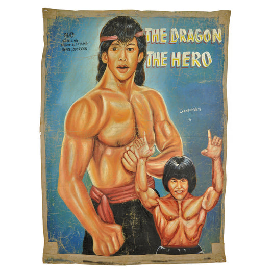 The Dragon The Hero Movie Poster - Hand-Painted In Ghana