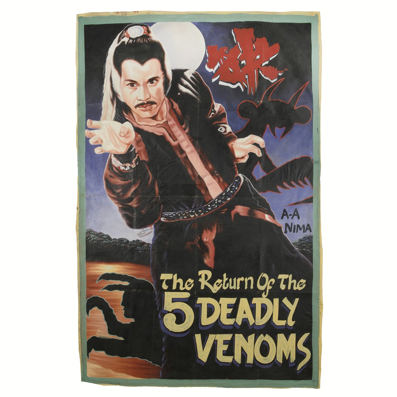 The Return Of The 5 Deadly Venoms Movie Poster Painted In Ghana