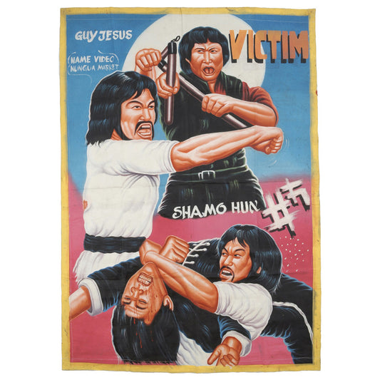 The Victim Movie Poster - Authentic Hand-Painted Ghana Art