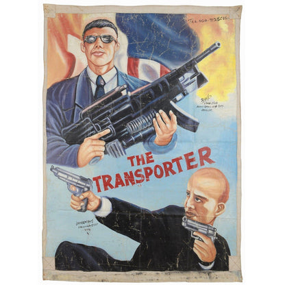 The Transporter Hand-Painted Movie Poster | Authentic African Art