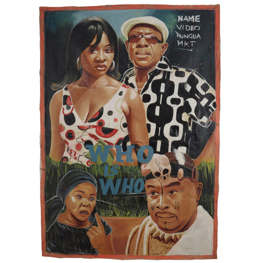 Who Is Who Movie Poster - Authentic Hand-Painted Ghana Art