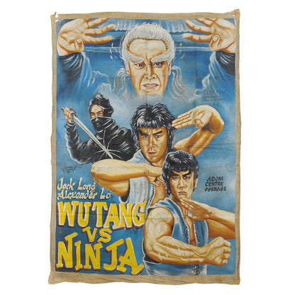 Hand-Painted Wu Tang Vs Ninja Movie Poster - African Cinema Art