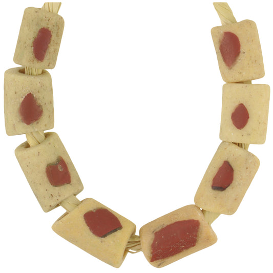 Old African Glass Trade Beads Authentic Akoso Powder Glass Beads Krobo Ghana Sb-34938