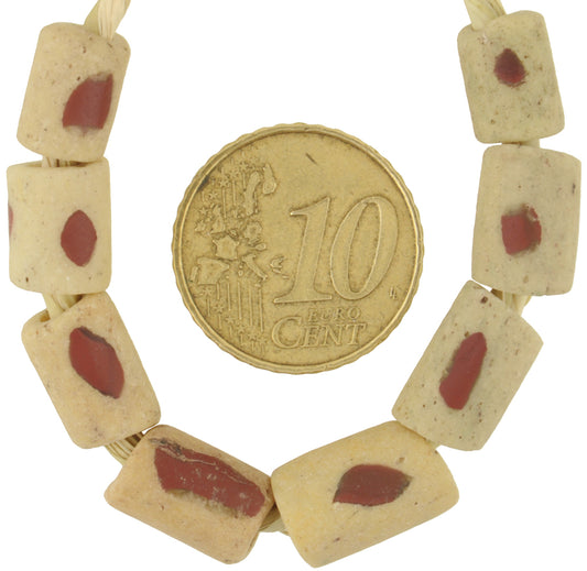 Old African Glass Trade Beads Authentic Akoso Powder Glass Beads Krobo Ghana Sb-34938 - alternate view