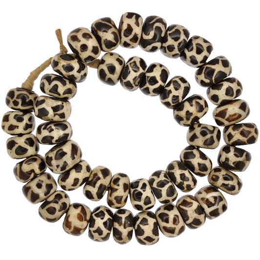 Large African Batik Bone Beads - Handmade Kenya Bone Beads