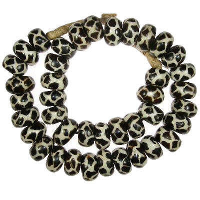 Large Kenya Bone Beads - Handmade African Batik Trade Beads