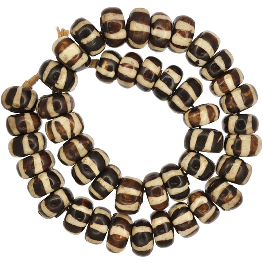 Large Kenya Bone Beads - Handmade African Batik Trade Beads