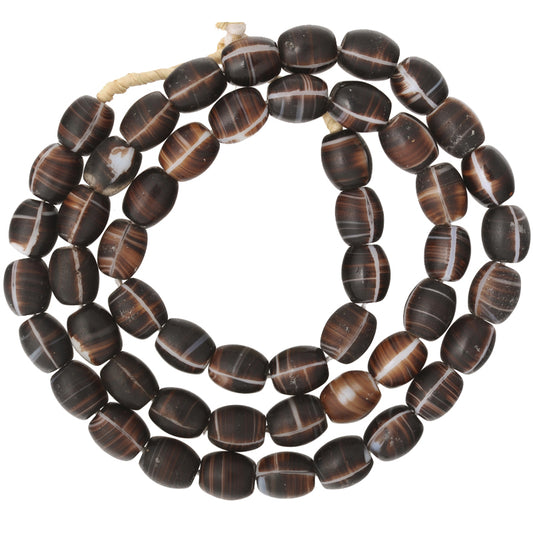 Vintage Oval Bohemian Glass Trade Beads 10Mm - Czech African History