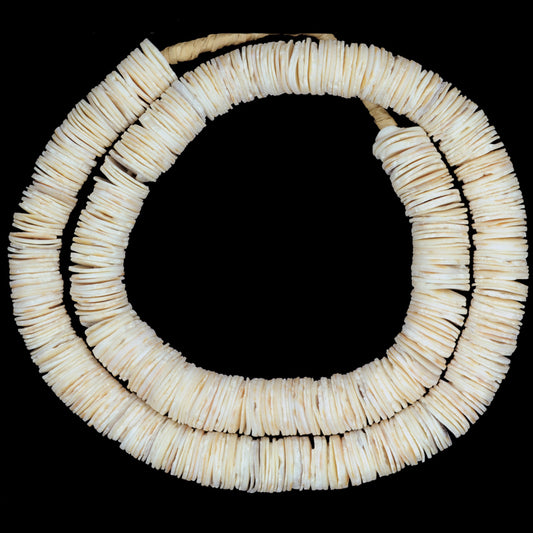 Clam Shell Beads 12-14Mm Spacers From Togo - African Shell Disks