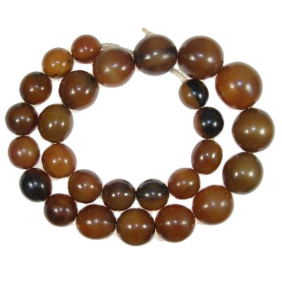 Large African Cow Horn Beads - Handmade In Ghana 22-35Mm