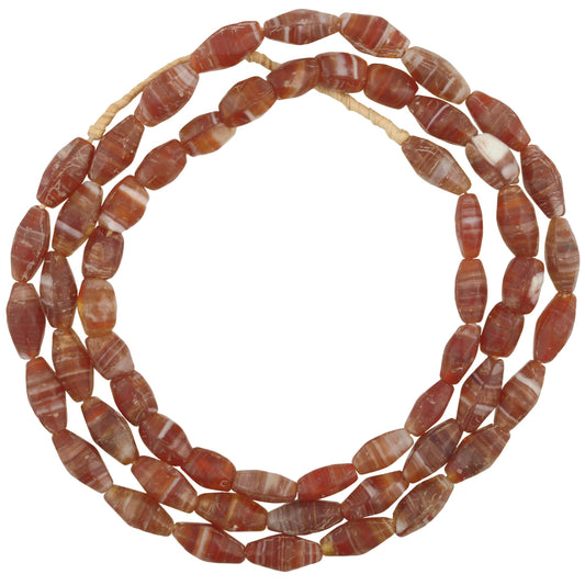 Vintage Czech Molded Glass Trade Beads Imitating Agate
