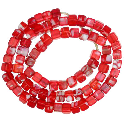 Vintage Translucent Cube Czech Glass Trade Beads, 9X9Mm