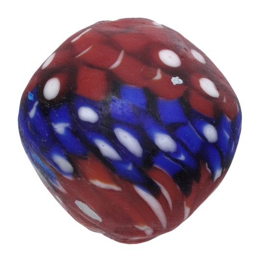 Large Bicone Recycled African Trade Bead - Ghana Glass Beads