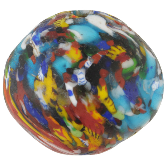Large African Trade Bead - Recycled Ghana Glass Bicone Bead