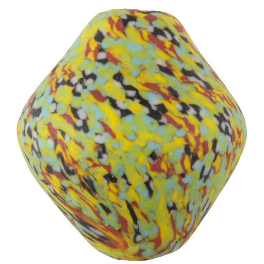 Large Bicone African Trade Bead | Recycled Glass From Ghana
