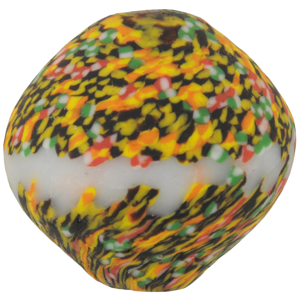African Trade Beads: Large Recycled Glass Bicone From Ghana