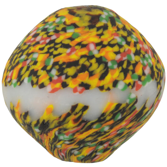 African Trade Beads: Large Recycled Glass Bicone From Ghana
