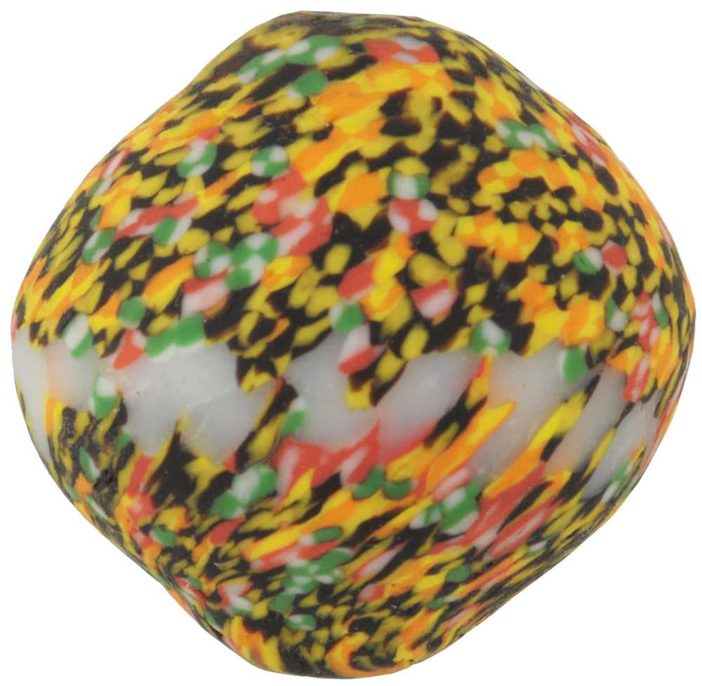 African Trade Beads: Large Recycled Glass Bicone From Ghana - alternate view