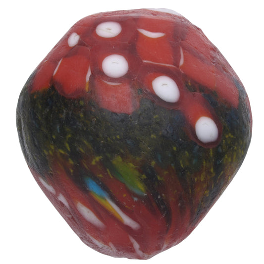 Large African Trade Bicone Bead - Recycled Ghana Glass 43Mm