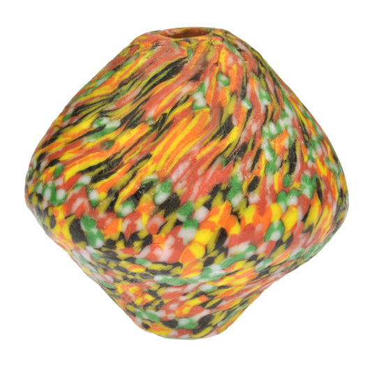 Large African Trade Bicone Beads - Recycled Ghana Glass Beads