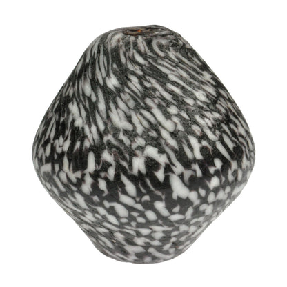 Large Bicone African Trade Bead - Recycled Ghana Glass Bead - zoomed-in detail