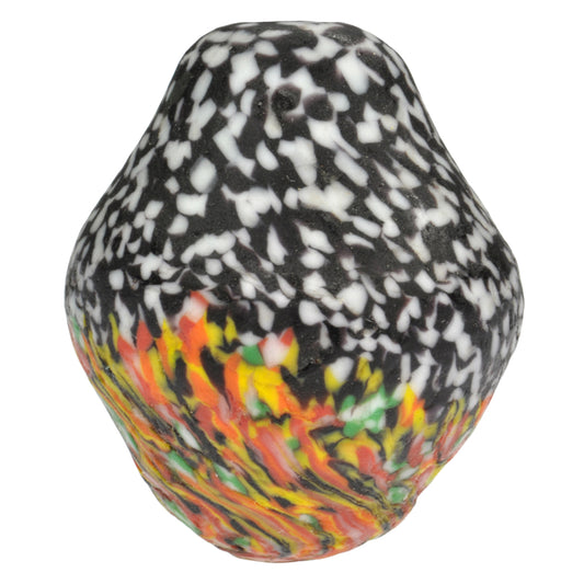 Large Bicone African Trade Bead - Recycled Glass, Handcrafted In Ghana