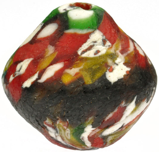 Large Bicone Recycled African Trade Beads From Ghana