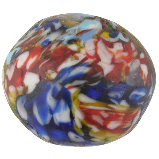 Large African Trade Bead, Recycled Ghana Glass, 38X32Mm