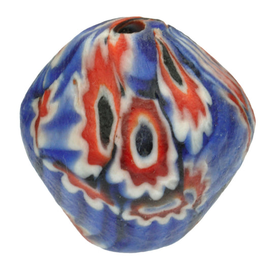 Large African Trade Bicone Bead - Recycled Ghana Glass Beads