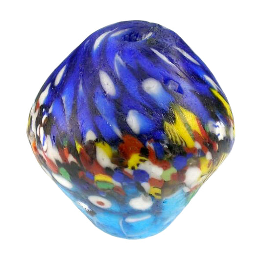 Large Bicone African Recycled Glass Beads - Made In Ghana - alternate view