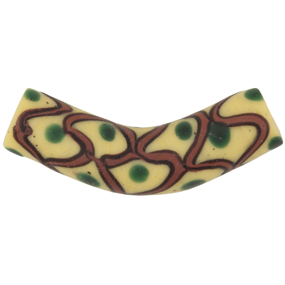 Rare "Rattle Snake" Fancy Venetian Elbow Lampwork African Trade Bead
