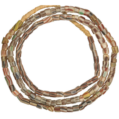 Old Powder Glass African Trade Beads 6-7Mm Krobo Ghana Strand