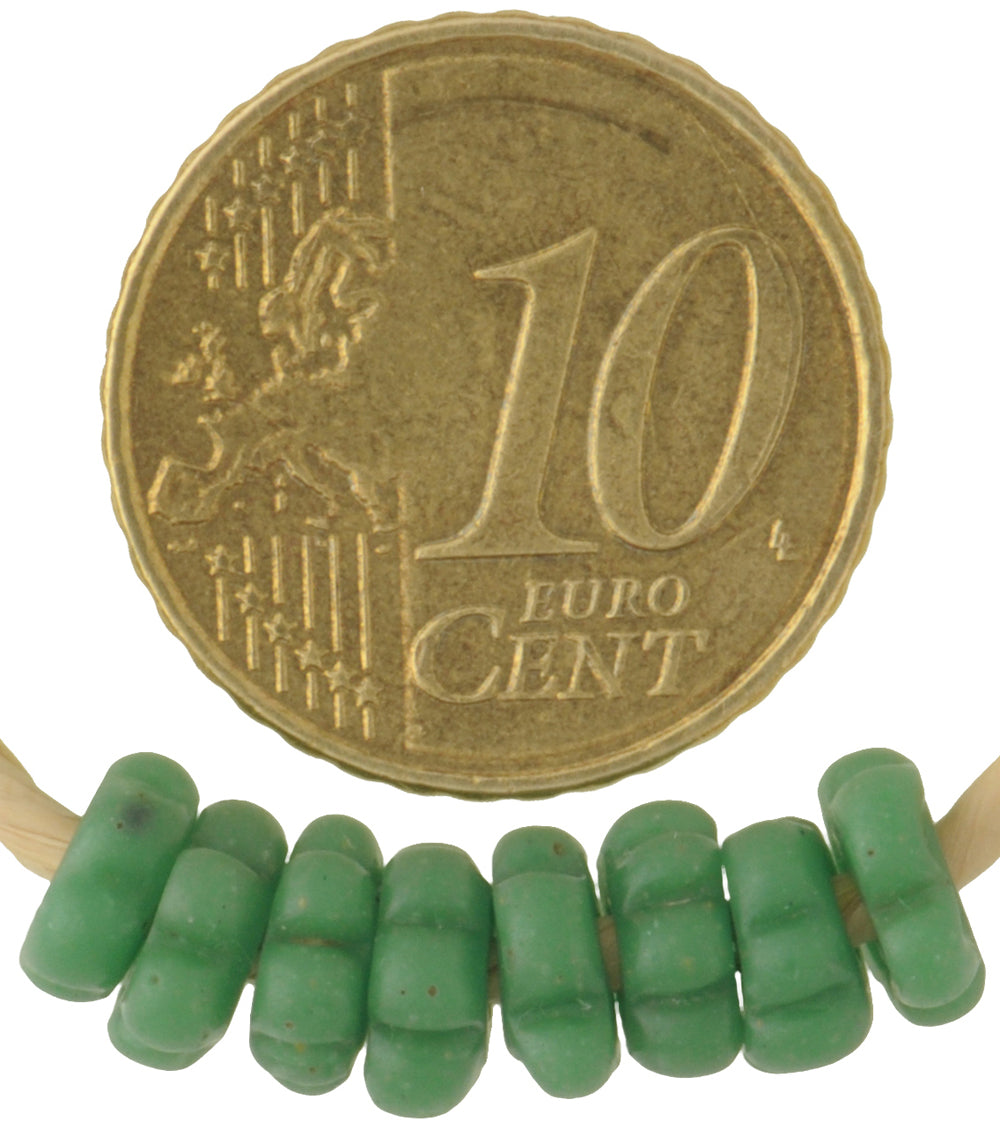 Eight Rare Antique Venetian "Fancy" Disk Glass Trade Beads - 6-7Mm - alternate view