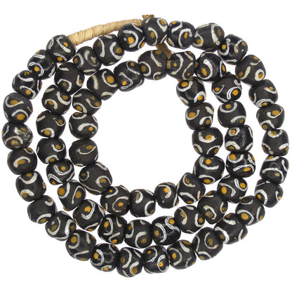 Fancy African Trade Beads, Powder Glass Krobo Beads, 11-12Mm