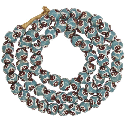 Fancy African Trade Beads - Krobo Powder Glass Beads 11-12Mm