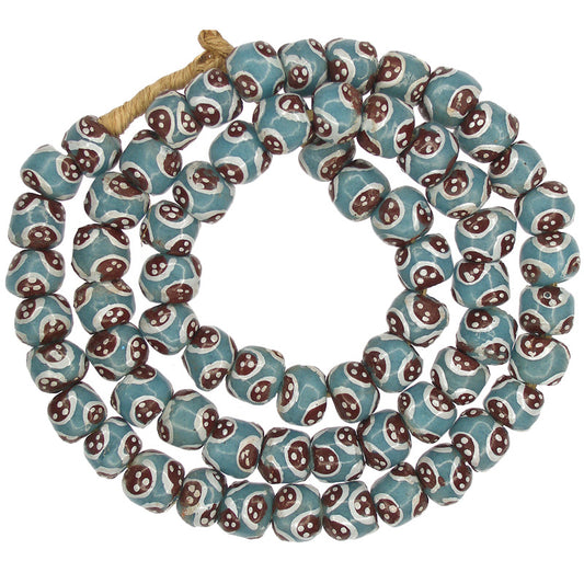 Fancy African Trade Beads - Krobo Powder Glass Beads 11-12Mm