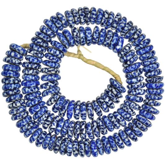 African Trade Beads: Recycled Krobo Glass Disk Beads From Ghana