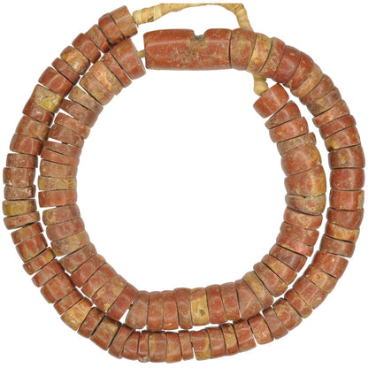 Large African Bauxite Trade Beads - Ghana Tribal Stone Strand