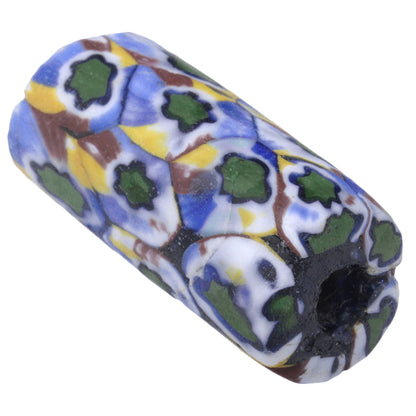 Antique Large Venetian Millefiori Mosaic Glass Trade Bead, 32X14Mm