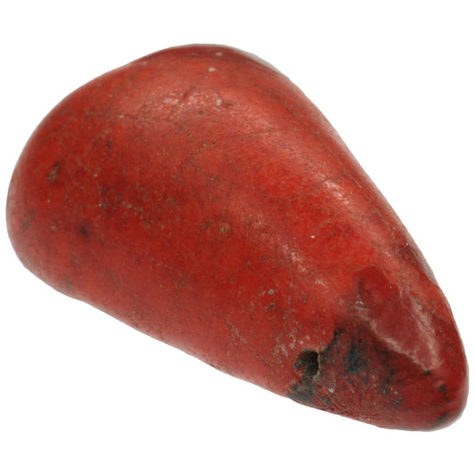 Rare Old Red Kiffa African Glass Trade Bead, Mauritania