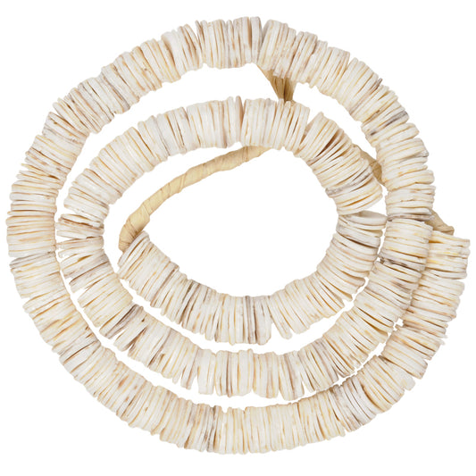 Clam Shell Beads Spacers 10-11Mm From Togo | African Trade Beads