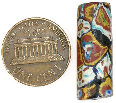 Rare Antique Venetian Millefiori Bead | Old African Trade Bead 15X10Mm - alternate view