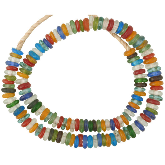 Krobo Recycled Glass Beads: Colorful African Trade Strand
