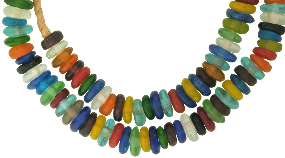 New Krobo Glass Trade Beads - Colorful Ghanaian Recycled Art - alternate view