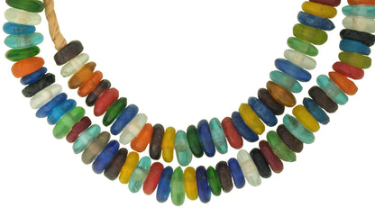 New Krobo Glass Trade Beads - Colorful Ghanaian Recycled Art - alternate view