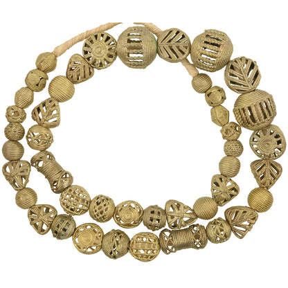 Unique African Brass Beads From Ghana - Handcrafted Lost Wax Technique