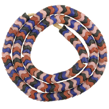 Old Large Snake Chain Bohemian Czech Glass Trade Beads 9Mm