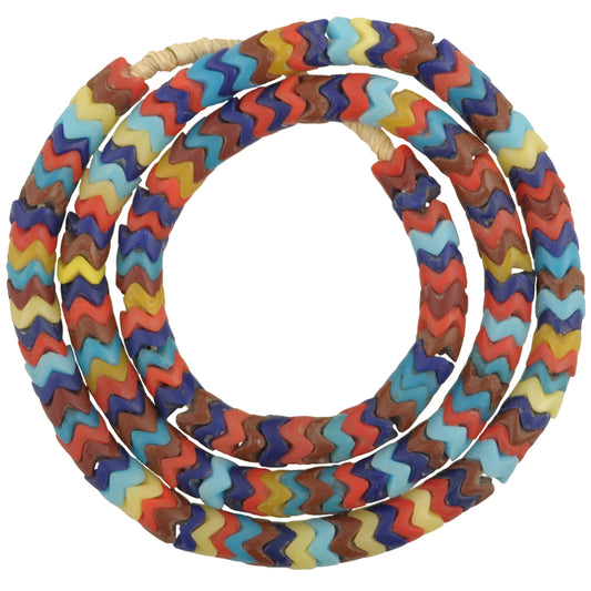 Vintage African Trade Beads: Large Snake Chain Bohemian Glass